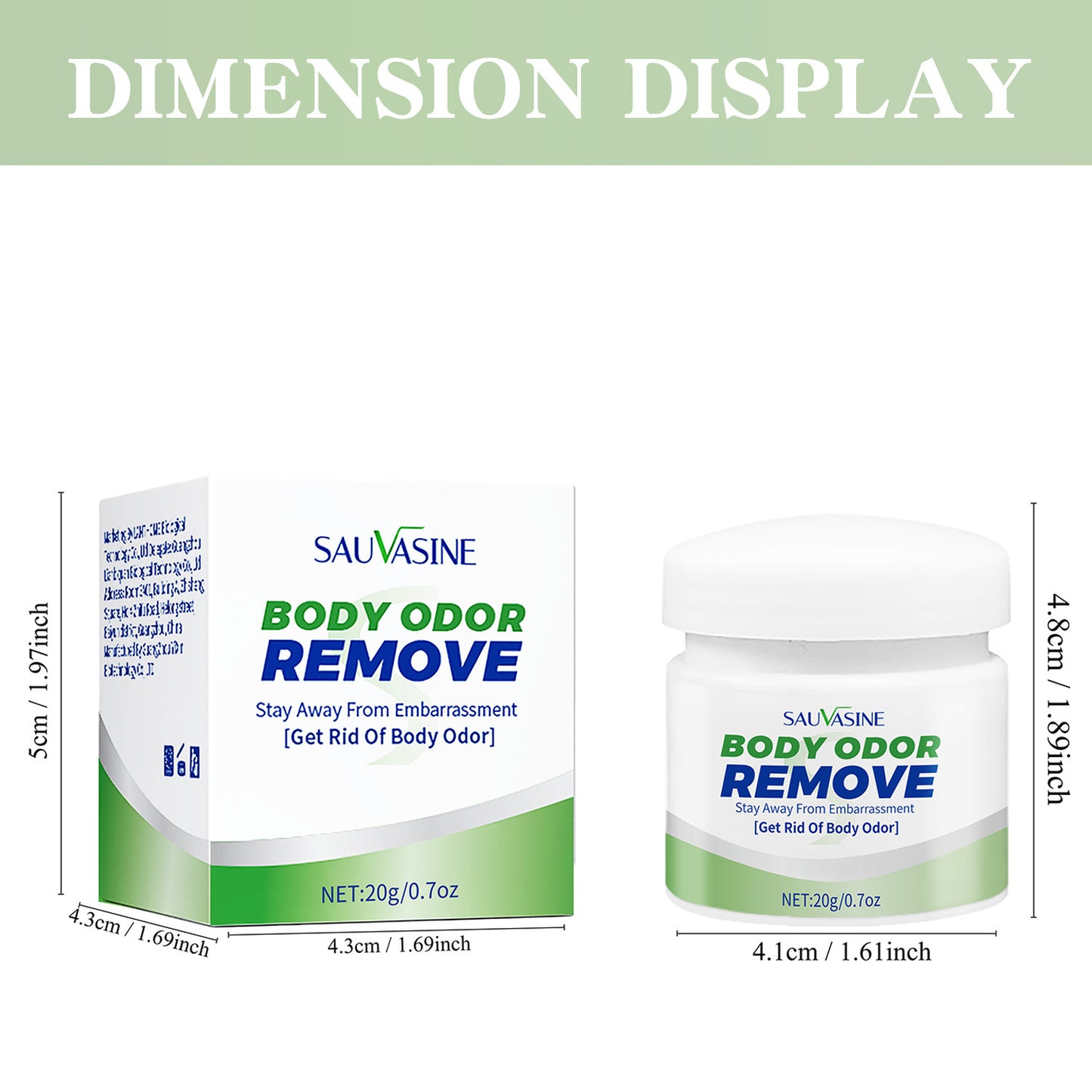Body Odor Control Cream for Fresh Underarms & Skin
