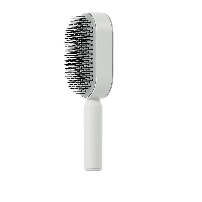 Self-Cleaning Detangling Hair Brush for Anti-Static Smoothness