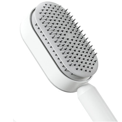 Self-Cleaning Detangling Hair Brush for Anti-Static Smoothness