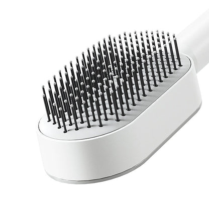 Self-Cleaning Detangling Hair Brush for Anti-Static Smoothness