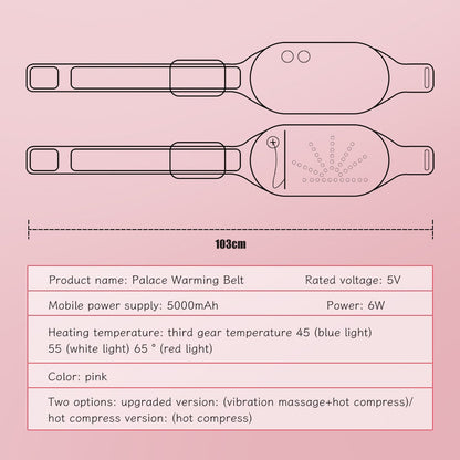 Heated Cramp Relief Belt for Abdomen & Back Comfort