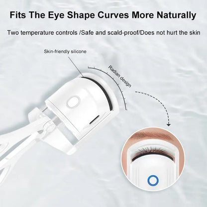 Rechargeable Heated Eyelash Curler for Lasting Lift