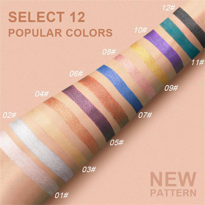 12-Color Eyeshadow Pencil Set for Vibrant, Blendable Eye Looks