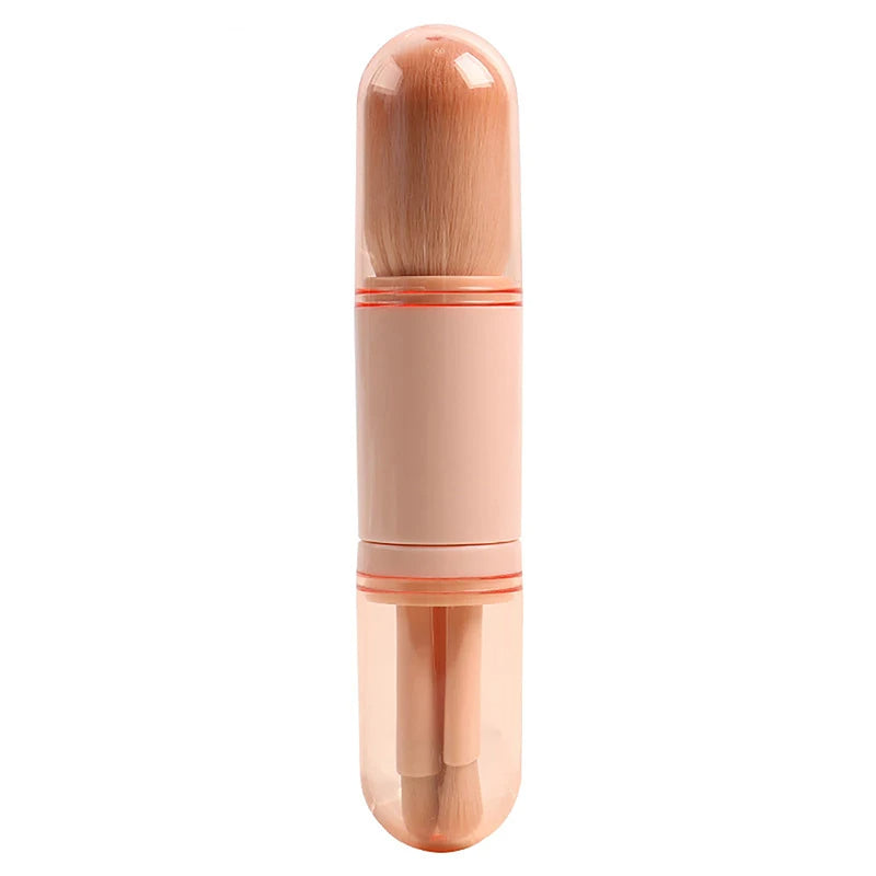 4-in-1 Travel Makeup Brush Set for Easy Touch-Ups