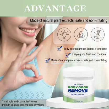 Body Odor Control Cream for Fresh Underarms & Skin