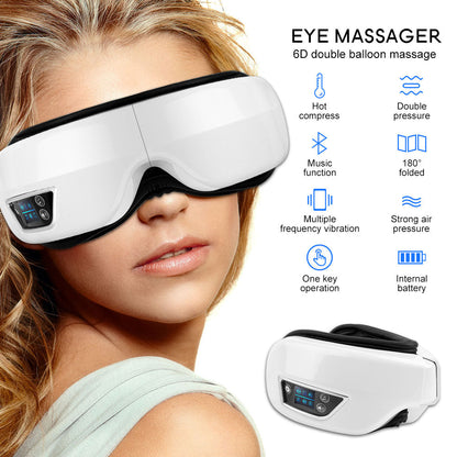 6D Heated Eye Massager for Tired Eyes & Puffiness