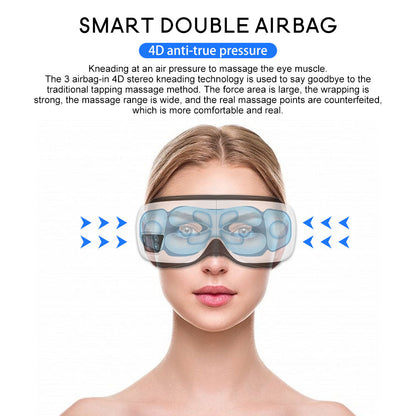 6D Heated Eye Massager for Tired Eyes & Puffiness