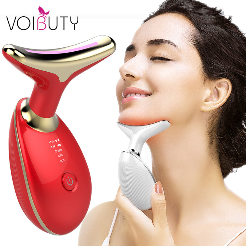 Heated EMS Neck Massager for Firming & Jawline Care