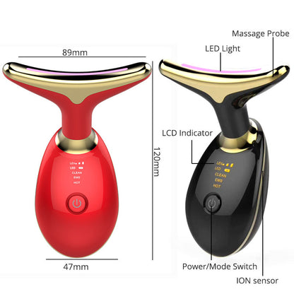 Heated EMS Neck Massager for Firming & Jawline Care