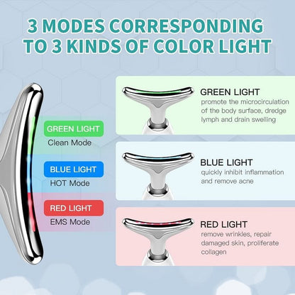 LED EMS Facial Massager for Firming, Glow & Puffiness