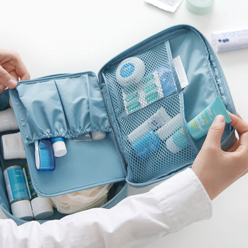 Waterproof Travel Makeup Bag with Divided Compartments