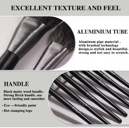 10-Piece Makeup Brush Set for Smooth Blending