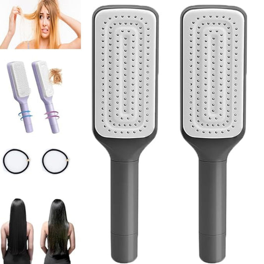 Retractable Rotating Comb for Anti-Tangle Styling