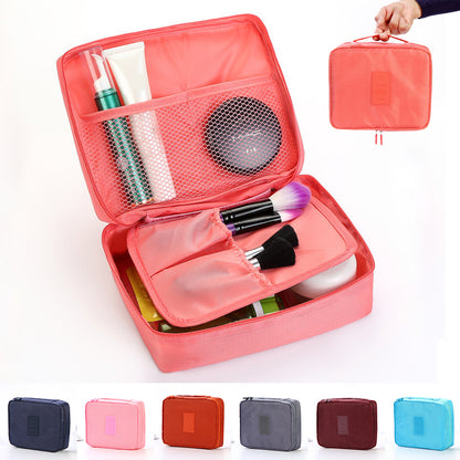 Waterproof Travel Makeup Bag with Divided Compartments