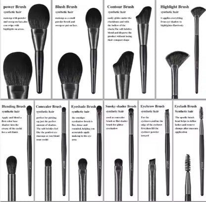 10-Piece Makeup Brush Set for Smooth Blending