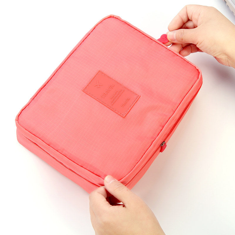 Waterproof Travel Makeup Bag with Divided Compartments