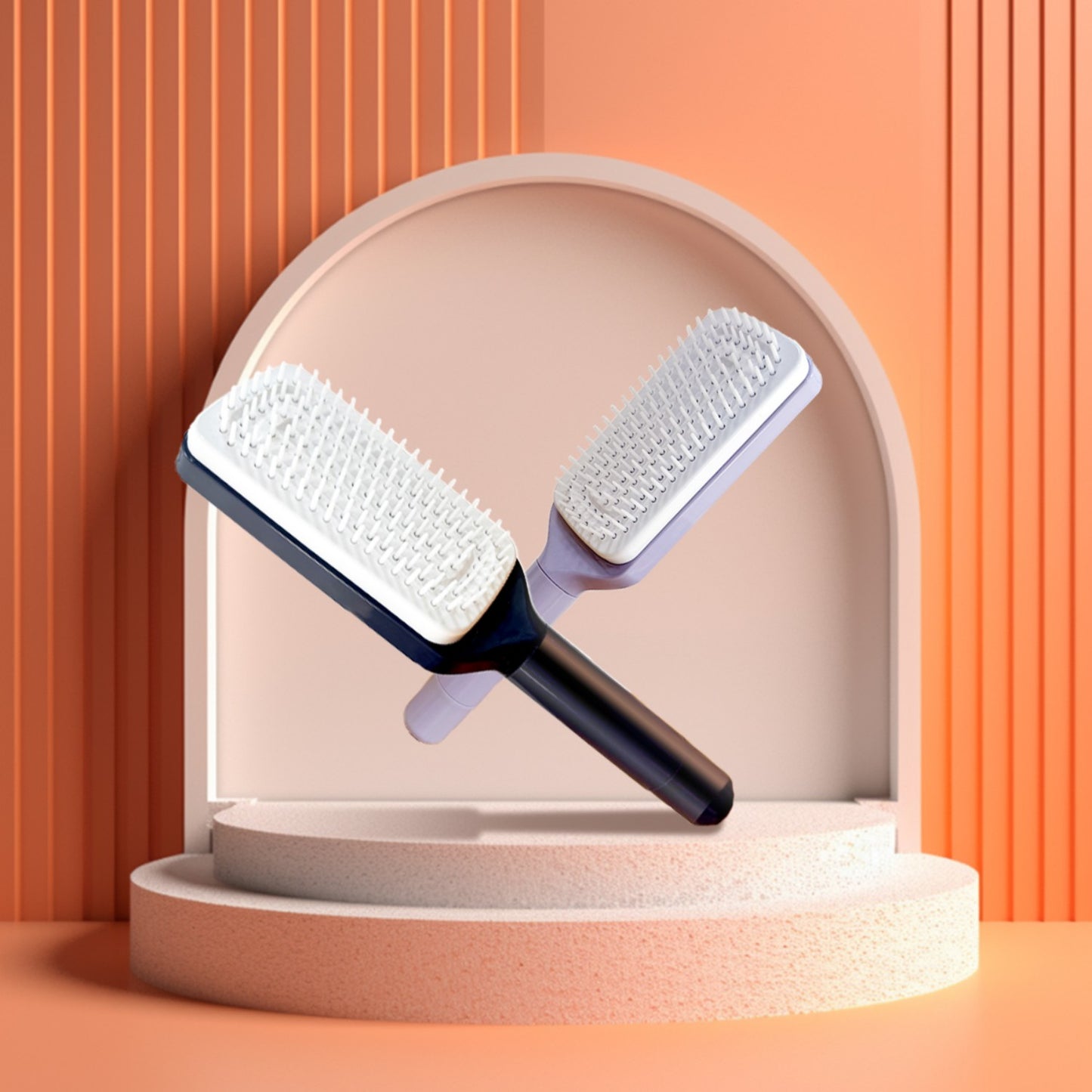 Retractable Rotating Comb for Anti-Tangle Styling